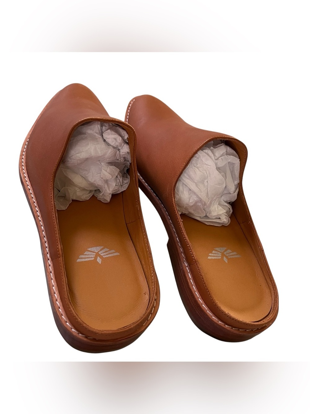 Fortress of Inca Handmade Leather Mule Clogs Anthropologie Brown EU 41 US 10 NWT - Picture 9 of 9
